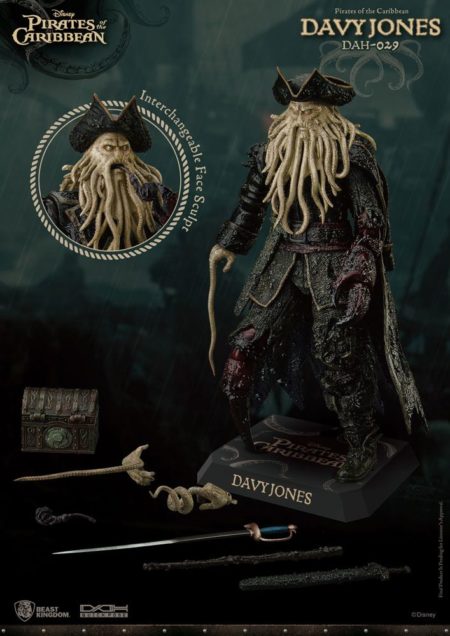 Pirates of the Caribbean Dynamic 8ction Heroes Action Figure 1/9 Davy Jones